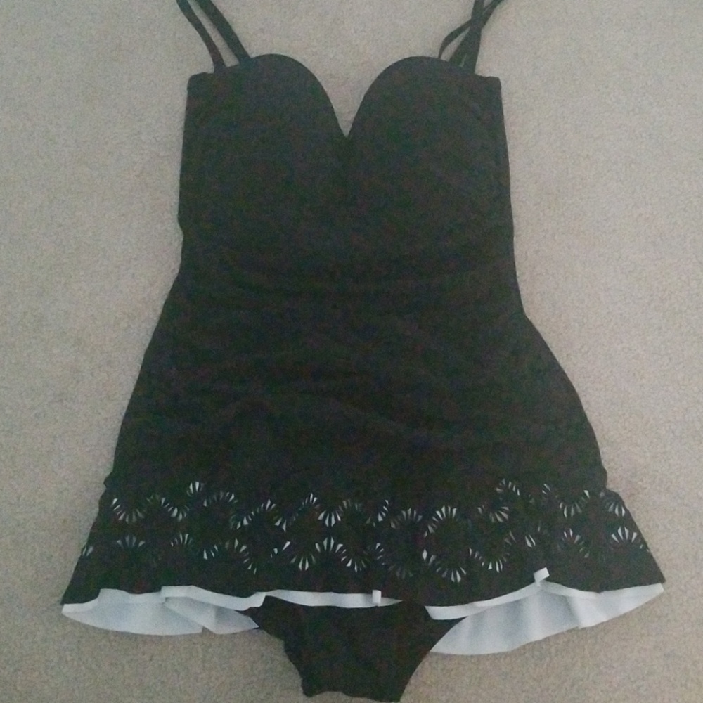 Black one piece swimsuit